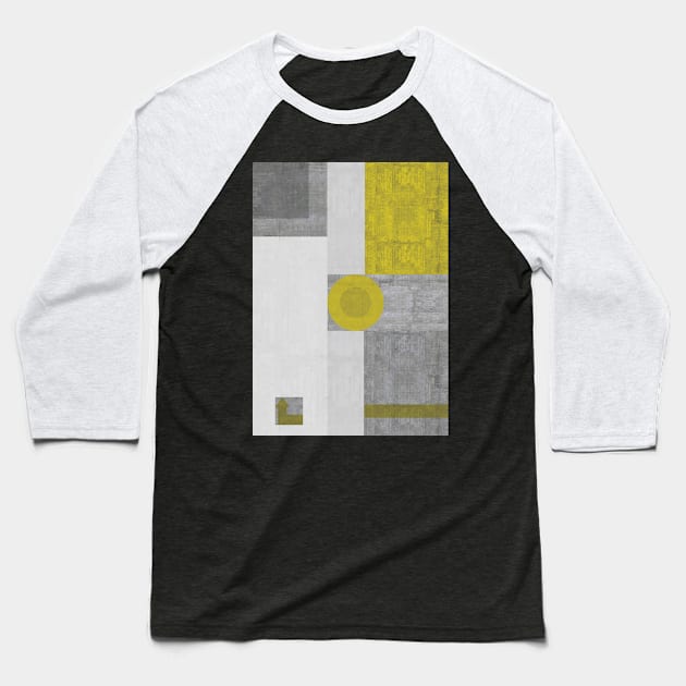 Textured Bauhaus Modernism Baseball T-Shirt by modernistdesign